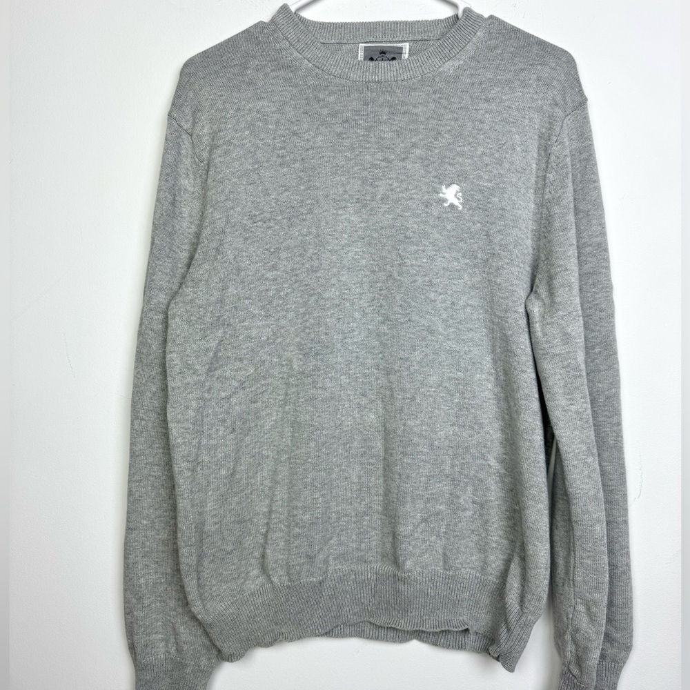 Express Men’s Gray Crewneck Knit Sweater Size Medium 100% Cotton